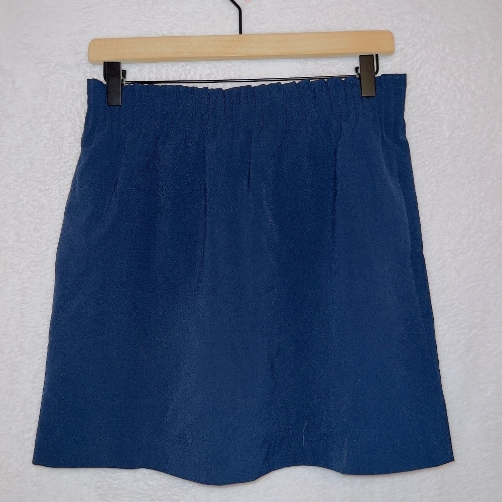 J. Crew Mercantile Sidewalk City Skirt Navy Blue Pull On Mini Pockets size 4